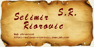 Selimir Riorović vizit kartica